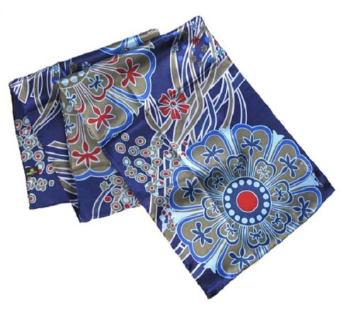 Dancing Stars on Blue - Pangborn Design Scarf 11007