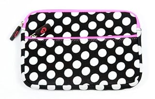 Amazon Kindle Fire Sleeve Case polka dot sleeve case with outside easy reach pocket for wallets and cables bundle with stylus pen
