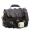 A Carbon Black Leather Briefcase, Backpack, Handbag "They'll Fight Over When You're Dead"