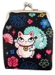 Japanese Cat Maneki Neko and Koi Fish Mini Coin Wallet