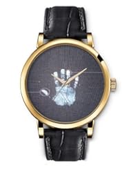 SPRAWL Aanalog Fashion Series Gold Ladies Watches of Genuine Black Leather Strap,Unique Wrist Watch for Women Girls Designed with Palm