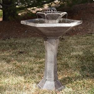 Smart Solar Alfresco 2-Tier Solar Bird Bath Fountain