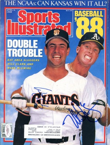 Will Clark & Mark McGwire Autographed/Hand Signed Sports Illustrated - April 4, 1988 (James Spence)
