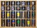28 Shot Glass Shooter Display Case Holder Cabinet Rack, solid wood, NO Door, OAK Finish (SC11-OA)