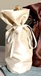 Shantung Ivory Wine Bottle Bag