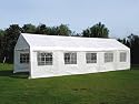 Partyzelt Pavillon PE weiss 4x10m mit Seitenteilen