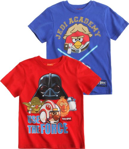 Angry Birds Star Wars lot de 2 T-Shirt rouge (8 ans)