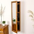 Southern Enterprises VM5064 Wall-Mount Jewelry Mirror - Oak