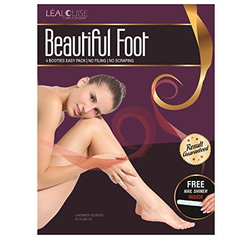 Beautiful Baby Foot Peel - Easy Home Pedicure Mask by Lea Louise - (2 Pairs Value Pack for Feet up to Size 9) + Professional Toe-nail Shiner