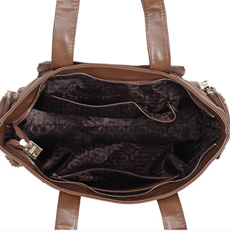 Charo Garcia Zoe Luxurious Nylon Handbag (Coffee)