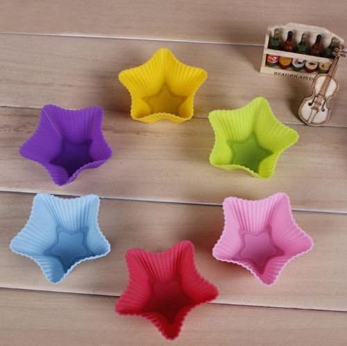 unihandbag GOOD SELLING 10pcs Jello Ice Maker Dessert Muffin Cake Silicone Star Shape Baking Molds