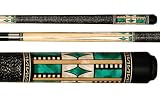 Imperial Medallion Series Green with Pearl Prongs Pool Cue