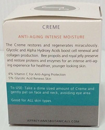 Jeffrey James Botanicals Anti-Aging Intense Moisture Creme, 2 Oz.