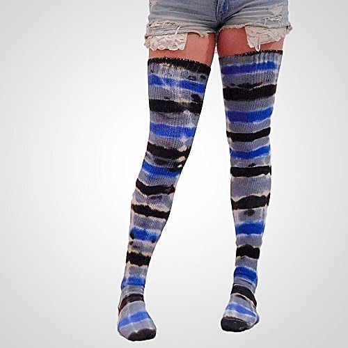 Thigh High Socks, Shibori Tie Dye