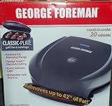 GEORGE FOREMAN GRILL FOR 6 SERVINGS, CLASSIC PLATE