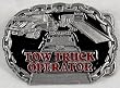 Tow Truck 3-D (Occupation) Enamel Pewter Belt Buckle