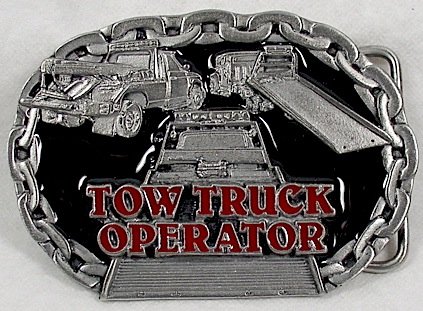 Best Price Tow Truck 3-D (Occupation) Enamel Pewter Belt Buckle