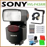 Sony Alpha HVL-F43AM Flash Unit for Alpha DSLR Cameras + Accessory Kit