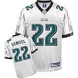 Reebok Philadelphia Eagles Asante Samuel Replica White Jersey Large