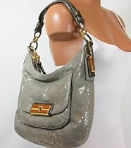 Coach Kristin Embossed Python Hobo Bag 18306 Gold/Bronzed Smoke