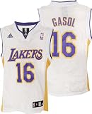 Pau Gasol Youth Jersey: adidas White Replica #16 Los Angeles Lakers Jersey - Medium (10-12)