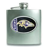 NFL Baltimore Ravens Stainless Steel Hip Flask 6oz