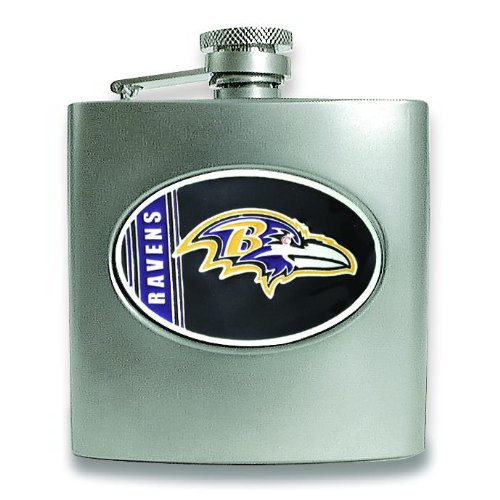NFL Baltimore Ravens Stainless Steel Hip Flask 6oz