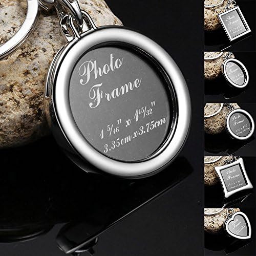 SSWQ Zinc Alloy Stainless Steel Buckle Gift Hot Living Floating Charm Memory Locket Key Keychain -Round