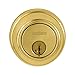 Kwikset 816 KeyControl Deadbolt Deadbolt Lock, Polished Brass Round Exterior Keyed Front Entry Door, Pick Resistant SmartKey Rekey Security, Single Cylinder Dead Bolt