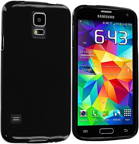 Accessory Planet(TM) Black TPU Rubber Skin Case Cover Accessory for Samsung Galaxy S5