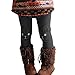 BOBORA Kid Girls Winter Cute Rabbit Printed Warm Fleece Thick Leggings