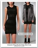 【ALEXANDER WANG】【アレキサンダーワン】 Shadow Stripe Mini Dressストライプデザインミニワンピース【予約商品s】