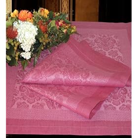 Linen Napkin 22-inch, European Jacquard Linen-Cotton, Orchid Smoke-Rose