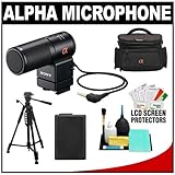 Sony Alpha ECM-ALST1 Stereo Microphone with NP-FW50 Battery + Tripod + Sony ....