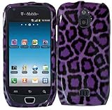 Purple Leopard Protector Hard Case Cover for Samsung Exhibit 4G T759