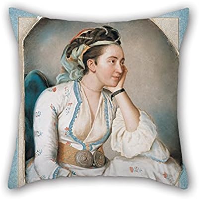 Happy Festival 18 X 18 Inches 45 By 45 Cm Jean Ã&amp;Permil;Tienne Liotard A Woman In Turkish Dress Pillow Cases Twice Sides Is Fit For Boys Father Office Couples Festival Boy Friend For Home