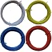 Pack of 4 Galvanized Wire. Assorted Colors, Red, Yellow, White and Blue for Color Coded Jobs