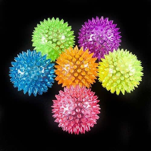 Light Up Spikey Ball with Sound - 12 per pack