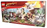 Lego Indiana Jones Series Adventure Pack Set # 7623 - TEMPLE ESCAPE with Indiana Jones, Belloq, Satipo and Pilot Minifigures Plus Skull Rocks, Bat, Spider, Spiderweb, Skeletons, Gold Coins and More (Total Pieces: 552)
