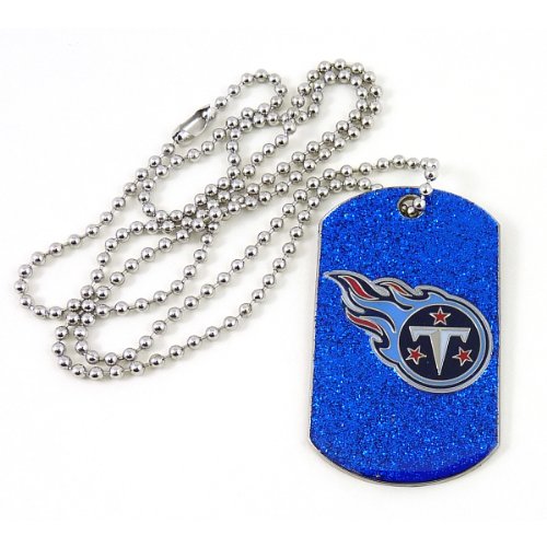 NFL Tennessee Titans Glitter Dog Tag