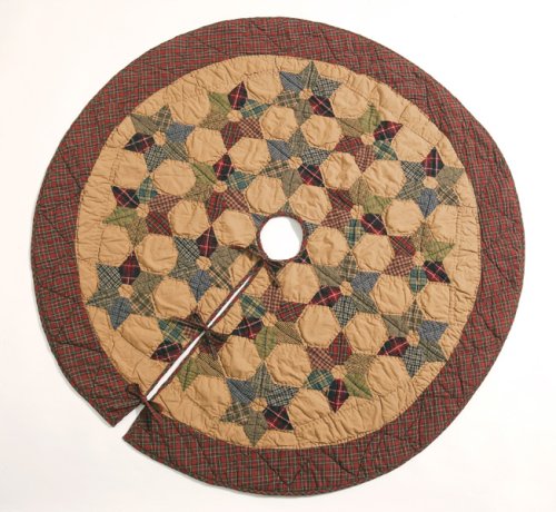 cover of Tea Star Quilted Patchwork Christmas Tree Skirt
