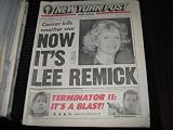 Lee Remick Collectible Memorabilia (New York Post Newspaper...Cancer Kills Another Star ! , John McEnroe...Wimbledon, July 3 , 1991)