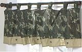 Green Camo Army Military Camouflage Window Valance by JoJo Designs