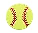 Large Neon Yellow Softball Iron on Embroidered Patch