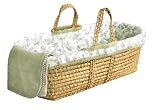 Tadpoles Toile Moses Basket in Sage