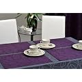 Platzset 33x45 cm lila damast 4er Set