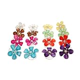 1 Dozen Pairs Small Shiny Flower Coil Hair Accessory