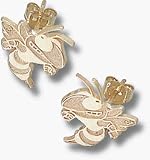Georgia Tech Yellow Jackets 3/8 Buzz Post Earrings - Gold Plated Jewelry