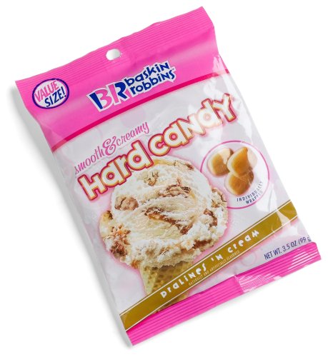 Baskin-Robbins Candy Pralines 'n Cream Hard Candy, 3.5-Ounce Bags (Pack of 24) by Baskin-Robbins Candy