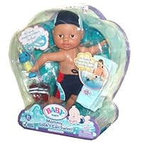 Baby Born Mommy, Look I Can Swim Doll Playset with Baby Born Boy Swimming Doll, Beach Towel, Adorable Swim Shorts, Seahorse Water Squirt Toy, Pair of Sunglasses, Pair of Sandals, Swim Cap and Instructions